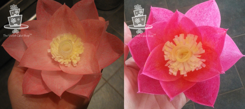 Cake tag: edible paper flowers - CakesDecor