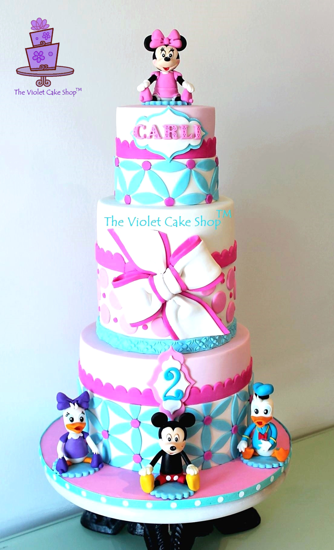 Carlington's 2nd Birthday - Minnie, Mickey, Daisy and Donald - Closeup - twmpm