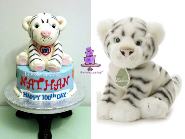 Nathan's 3D White Tiger Cake