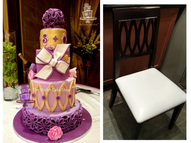 S&amp;S's Gold &amp; Purple Wedding Cake Inspired Design - ii