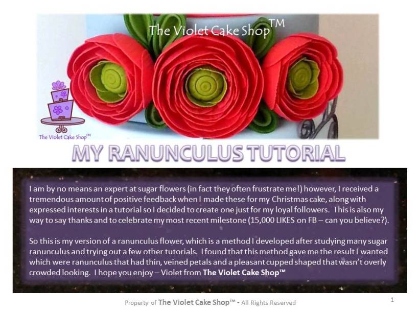 Cover Photo - Tutorial - My Version of a Ranunculus