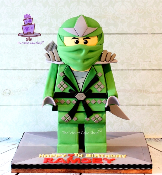 Ramsey's 7th Birthday Green Ninja from Lego Ninjao - front ii - twm TVCS